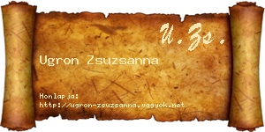 Ugron Zsuzsanna névjegykártya